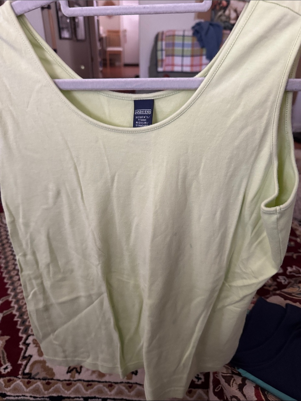 Lands' End Women's Scoop Neck Tank Top in Pale Green